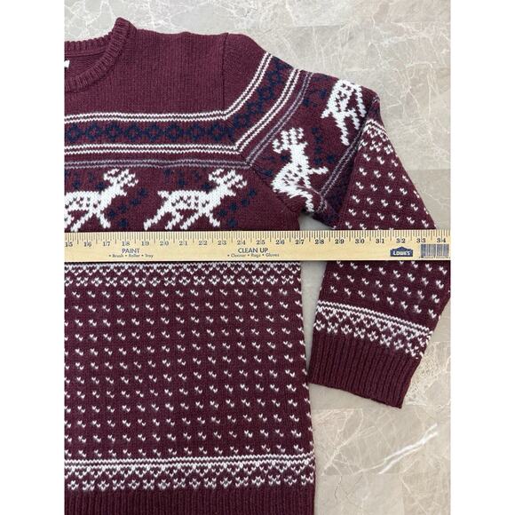 WomenS LL bean Classic Ragg Wool Crewneck Intarsia Sweater Deer Fair Isle 3XL - Picture 6 of 8